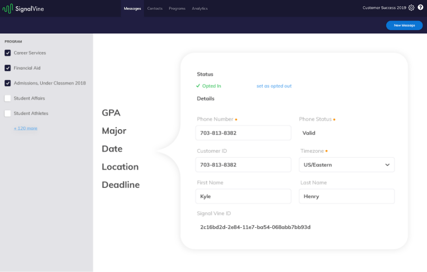 Connect student data